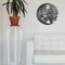 Modern 24 Inch Round Angel and Moon Metal Wall Art Handcrafted Painted Indoor Outdoor Decor